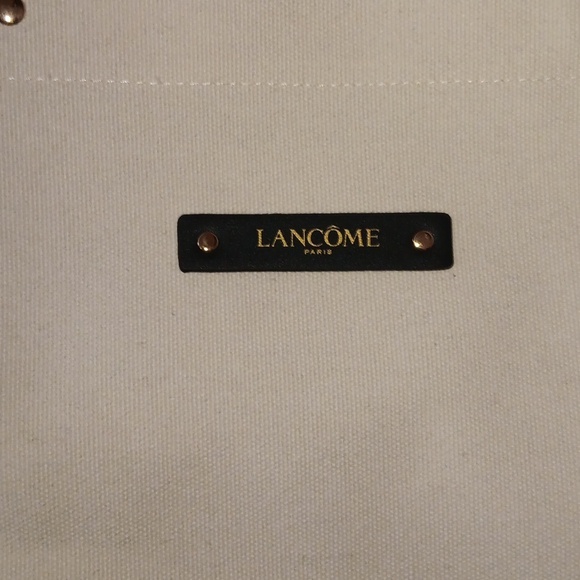 Lancome Paris ivory canvas tote NWOT - Picture 2 of 7